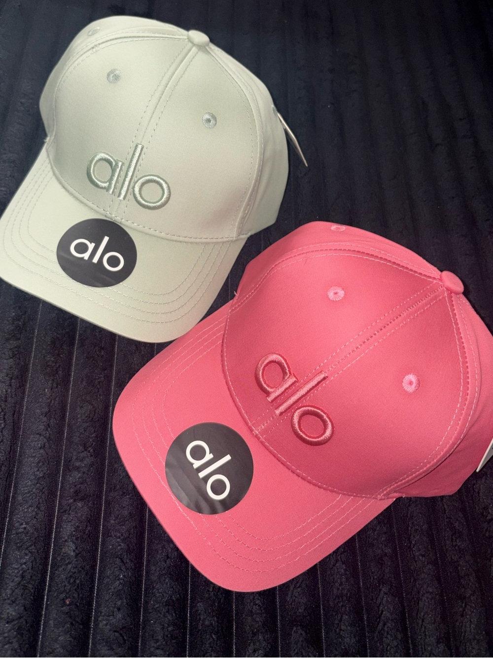 ALO Yoga Baseball Caps - Pink & light green